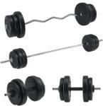 Juskys Set gantere 3 în 1 60 kg