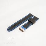  Curea silicon doua culori neagra cu albastru 22mm- 51575