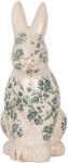 Clayre & Eef Figurina Iepuras Paste ceramica bej verde 16x12x28 cm (6CE1955L)