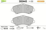 VALEO set placute frana, frana disc VALEO ESSENTIAL 302443 (302443)