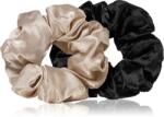 BrushArt Hair Large satin scrunchie set ластици за коса Cream & Black