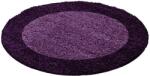 Ayyildiz Teppiche Bozontos szőnyeg, Ayyildiz Teppiche, Kerek, Antiallergén, Lila, 120x120 (LIFE1201201503LILA)