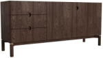 Unique Furniture Тъмнокафяв нисък скрин от декор от дъб 160x73 cm Arun - Unique Furniture (50184710)