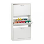 Relaxdays Billenőajtós cipősszekrény fehér 3 fiókos 116x60x24 cm 10048932_341