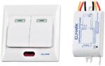 ELMARK Intrerupator dublu cu RF 2 canale 600W alb, 99102 (99102)