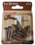 KOELNER 6x30 mm-es faforgácslapcsavar 13db/bliszter (B-UC-6030) (51656)