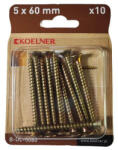KOELNER 5x60 mm-es faforgácslapcsavar 10db/bliszter (B-UC-5060) (51652)