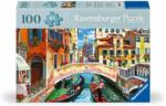 Ravensburger - Puzzle pentru varstnici Venetia cu sablon de imagine si suport din carton 100 piese mari XL (RVSPA01365) - ejuniorul