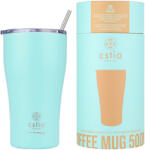 Estia Home Art Coffee Mug Save The Aegean Reciclabil Pahar Termos Oțel inoxidabil Fără BPA 500ml Bermuda Green cu Pai 01-23171 (01-23171)