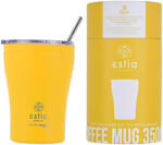 Estia Home Art Coffee Mug Save The Aegean Reciclabil Pahar Termos Oțel inoxidabil Fără BPA 350ml Pineapple Yellow cu Pai 01-12458 (01-12458)