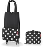 Reisenthel FOLDABLETROLLEY összecsukható fekete, nagy fehér pettyes bevásárlókocsi HK7073 - borond-aruhaz