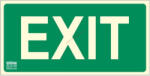  EXIT felirat - Menekülési út, Utánvilágító műanyag tábla 32x16 cm, 0, 7 mm vastag - IMPLASER B150