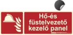  HŐ ÉS FÜSTELVEZETŐ KEZELŐ PANEL öntapadó felirat - Tűzvédelmi jel, Utánvilágító jel 30x10 cm - IMPLASER B150