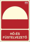  HŐ ÉS FÜSTELVEZETŐ KÉZI INDÍTÓ - Tűzvédelmi jel, Utánvilágító műanyag tábla 15x21 cm, 0, 7 mm vastag - IMPLASER B150