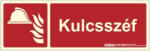  TŰZKULCS / KULCSSZÉF DOBOZ felirat - Tűzvédelmi jel, Utánvilágító műanyag tábla 30x10 cm, 0, 7 mm vastag