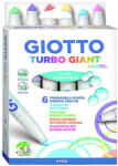 GIOTTO Filctoll GIOTTO Turbo Giant pasztell vastag 7, 5mm akasztható 6 darabos (4310 00) - kreativjatek
