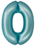  Kék 0-ás Light Blue Mat szám fólia lufi 76 cm (MLG157895) - kreativjatek