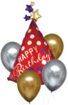 Szatén Luxe Happy Birthday fólia lufi 5 db-os szett (DPA4203401)