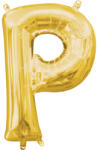 Betűk Arany Gold mini P betű fólia lufi 33 cm (DPA3304301)