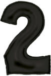  Fekete Lustre Black 2-es szám fólia lufi 86 cm (DPA9917304) - kreativjatek