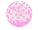  Pink Dots Aqua gömb fólia lufi 46 cm (MLG129700)