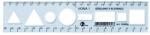Optima Sablon vonalzó OPTIMA kék 20cm (53049) - kreativjatek