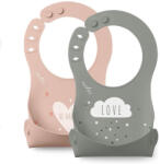 Nuvita Squashy szilikon előke - pink/green - 4370 (NU-PPPL0144) - kreativjatek