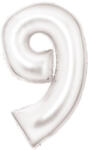 Számok Fehér Lustre White 9-es szám fólia lufi 86 cm (DPA9917301)