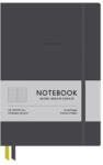 Shkolyaryk Publishing House Jegyzetfüzet, A5, vonalas, 96 lap, keményfedeles, műbőr borító, SHKOLYARYK "Genius", sötétszürke (SB7126L) - kreativjatek