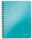 Leitz Spirálfüzet kockás LEITZ Wow A/5 80 lapos jégkék