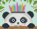 Pixelhobby 801367 Panda kreatív szett 10, x12, 7cm 1 alaplapos (801367)