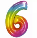  Szivárvány színű, számos fólia lufi, 76 cm - 6 (210759) Lufi