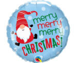 Karácsony Merry Christmas Gnome, Karácsonyi fólia lufi 46 cm (MLG197663)