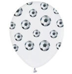  Focilabda mintás fehér lufi - 5 darabos (139013)