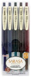Zebra Zseléstoll készlet ZEBRA Sarasa Clip Vintage nyomógombos 0, 5 mm 5 darabos alap színek (69420) - kreativjatek