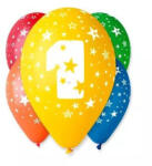  Színes Számos Mintás Lufi - 5 db-os Party Szett (92848)