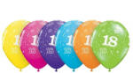 Boldog Születésnapot Színes Happy Birthday 18 Pastel Mix léggömb, lufi 6 db-os 11 inch (28cm) (MLG178600)