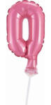  Rózsaszín 0-ás Pink szám fólia lufi tortára 13 cm (MLG113501)