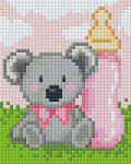 Pixelhobby 801400 Lány koala kreatív szett 10, x12, 7cm 1 alaplapos (801400)