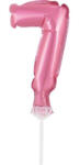  Rózsaszín 7-es Pink szám fólia lufi tortára 13 cm (MLG113648)