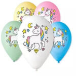  Unikornis mintás 5 darabos lufi - 30 cm (119971)