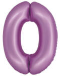 Számok Levendula 0-ás Lavender Mat szám fólia lufi 76 cm (MLG157871)