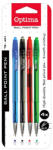 Optima Golyóstoll készlet OPTIMA nyomógombos TB 401 0, 7 mm vegyes színek 4 darabos (07.03512)