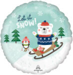  Karácsonyi Let it Snow fólia lufi 43 cm (DPA4613175) - kreativjatek