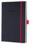 Sigel Jegyzetfüzet, exkluzív, A5, kockás, 97 lap, keményfedeles, SIGEL "Conceptum Red Edition", fekete-piros (SI662)