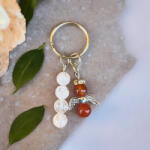  Roppantott hegyikristály és Karneol angyalka