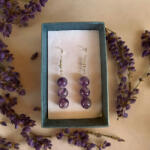  Chevron ametiszt fülbevaló