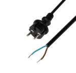 Somogyi Elektronic N 10-3/1, 0 hálózati csatlakozókábel, 3 m, H05RN-F 2 x 1, 0 mm2 gumikábel, IP44 védettség, max. 2300W, fekete - koronaphone