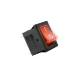 Somogyi Elektronic AKV 01 világítós billenőkapcsoló, 1 áramkör - 2 állás, 12 V, piros, szögletes