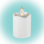 Somogyi Elektronic CDX 2/WH LED-es LED-es gyertya, akril lángnyelvvel, beltéri, 1db pislákoló sárga LED - koronaphone